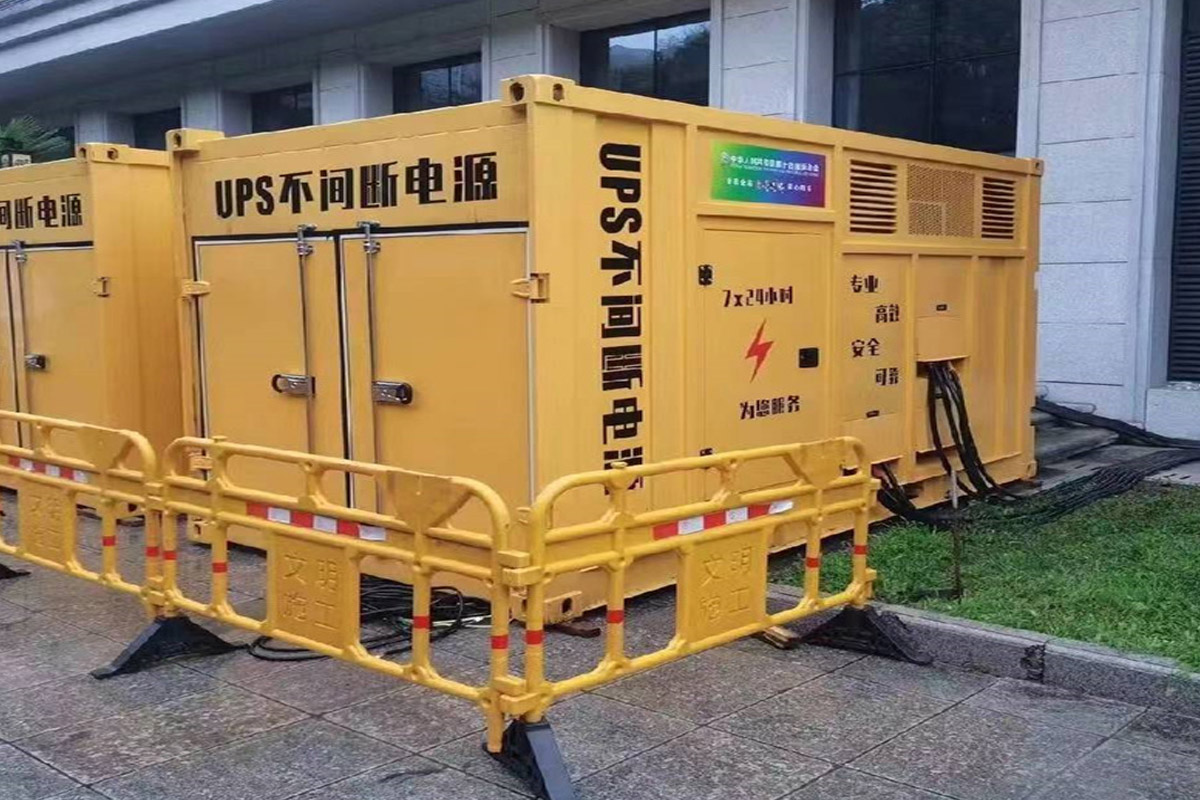 通海口镇发电机租赁施工现场