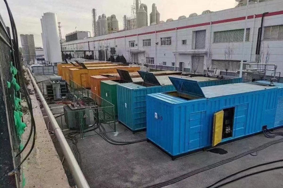 通海口镇发电机租赁施工现场